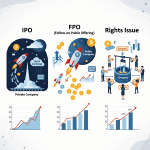 ipo fpo right issues